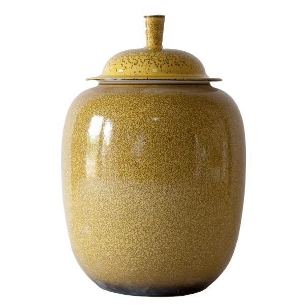 Tiger Yellow Lidded Pot