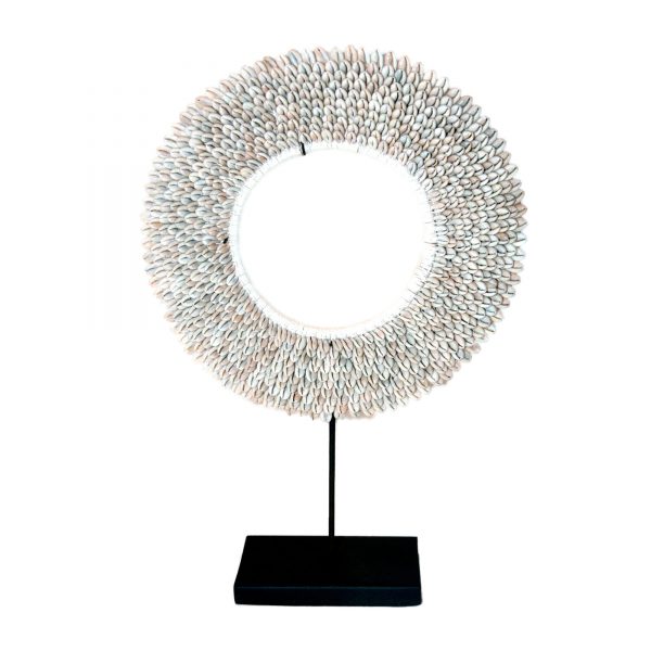 Cream Shell Disc on Stand