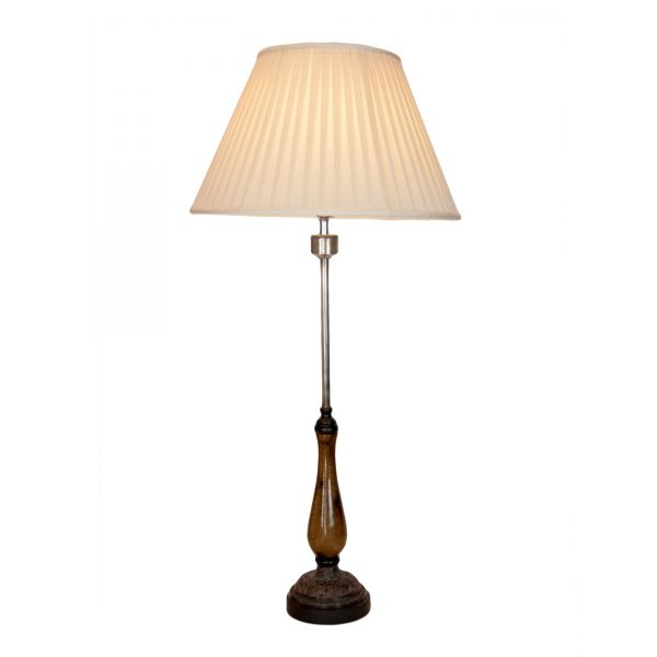 Cawdor Black/Brown Crackle Glazed Lamp