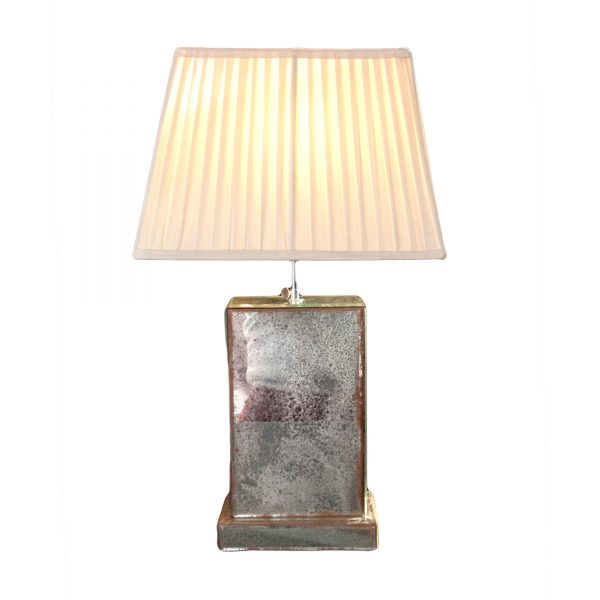Plain Antiqued Mirror Lamp Base