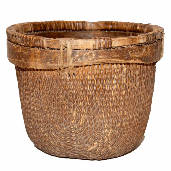 Large 'Antiqued' Reed Basket