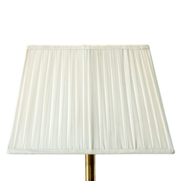 Heveningham Knife Pleated Oblong Cream Lampshade