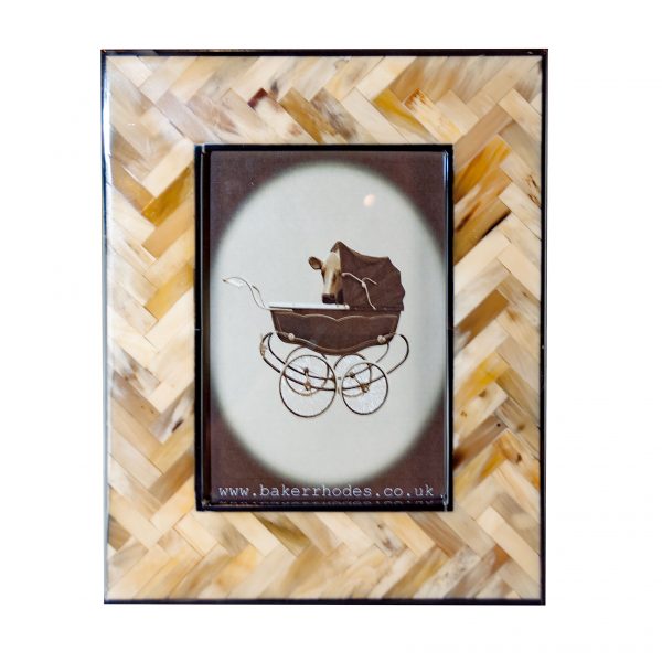 Handmade Herringbone Horn Picture Frame 5x7