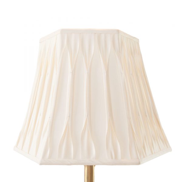Minterne Pinch Pleated Hexagon Cream Lampshade