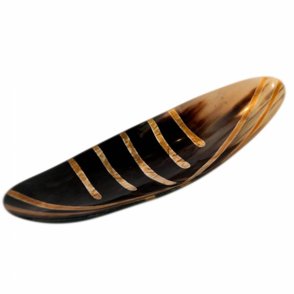 Oval Burnt Horn Bowl
