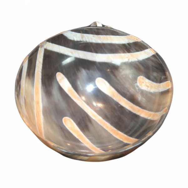 Small Round Burnt Horn Bowl