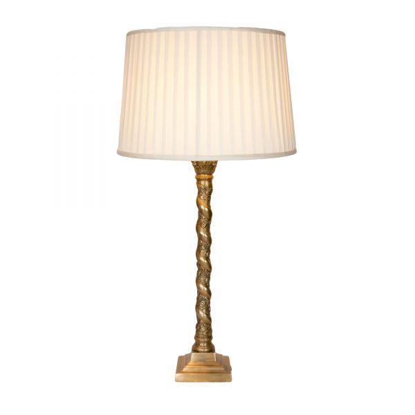 Chiswick Brass Ornate Column Lamp