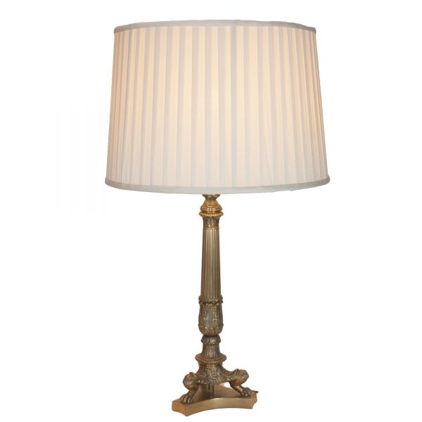 Croft Brass Tripod Column Lamp