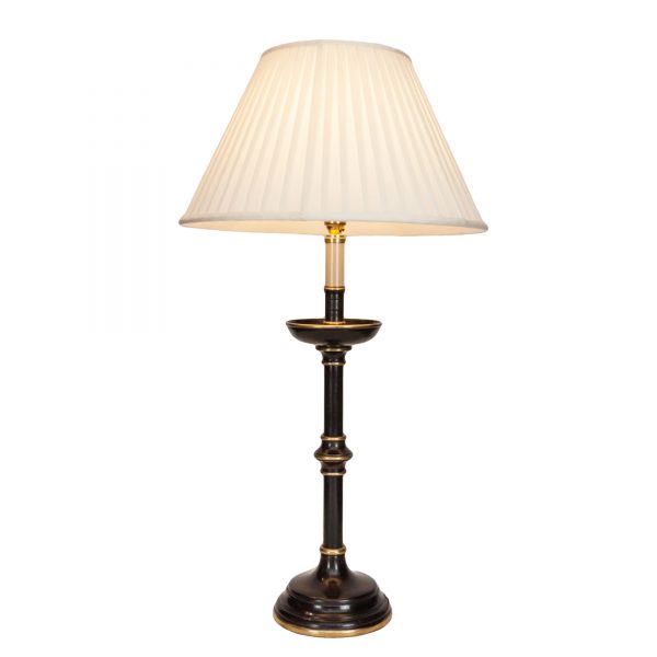 Calke Bronze & Brass Church Candlestick Lamp